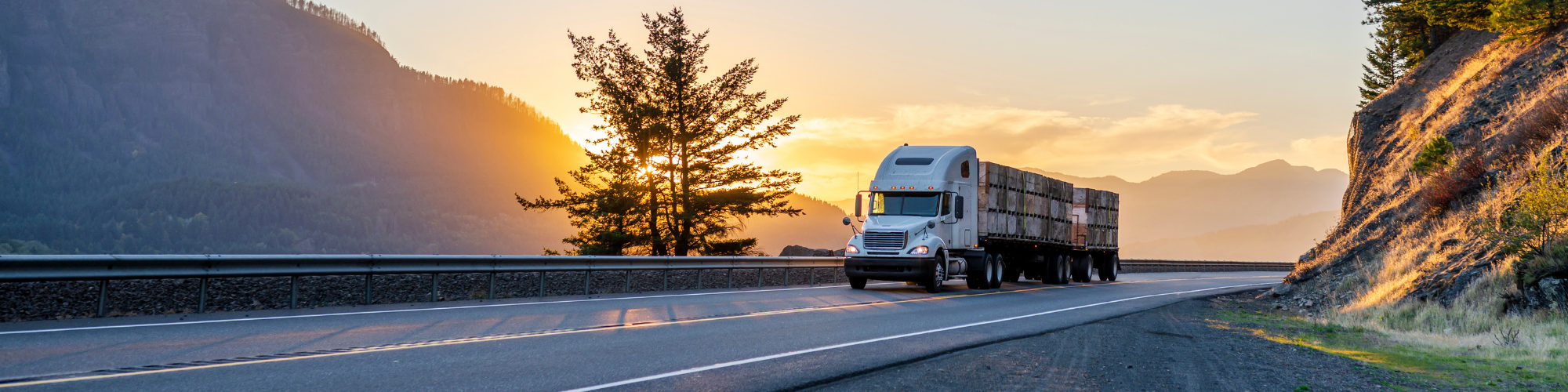 semi-truck carrying cargo 